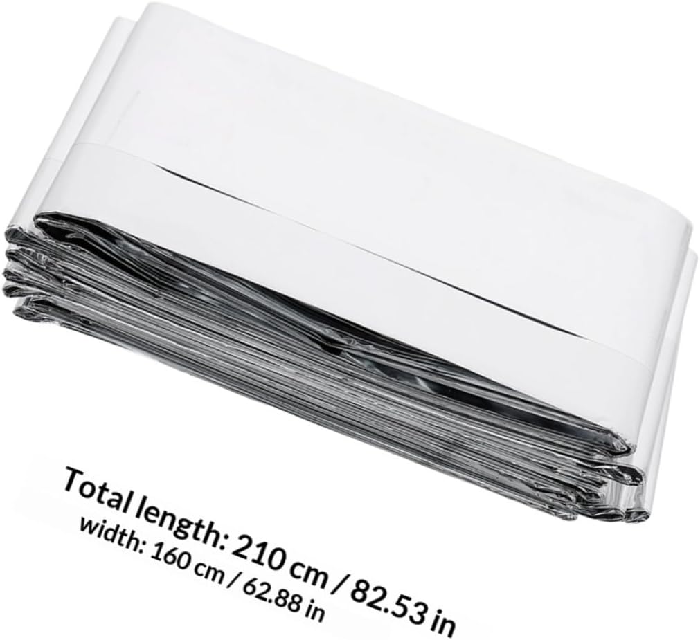 Ciieeo 4pcs Emergency Blanket Survival Thermal Insulation Silver Foil Emergency Sheets Camping Blanket for Outdoor Safety and First Aid