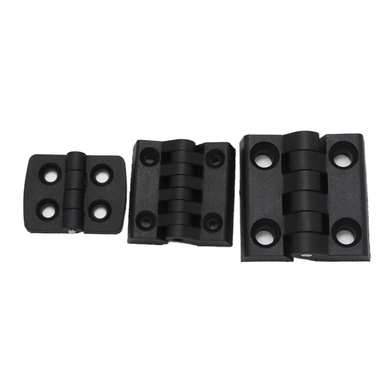 Mqfbnnp 40X40 Cabinet Door Hinge 10Pcs Small Hinges Black Mini Plastic Door Bearing Butt Cabinet Drawer Jewellery Box Abs Hinge For Furniture Hardware(40X40)