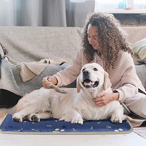 Hondenbed voor grote honden, hondenbed waterdicht, wasbaar, comfortabel en veilig, maat L, kleur hondenmat - blauw Verwarmingskussen voor huisdieren 70cm x 45cm - Afbeelding 5