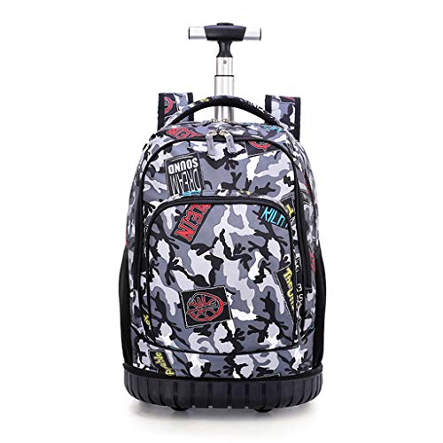 Mochilas Escolares con Ruedas, Mochila Escolar para Niños con Rueda Gran Capacidad Maleta Infantil Caja Trolley, Equipaje De Bolsillo De La Escuela Portátil 18 Inch
