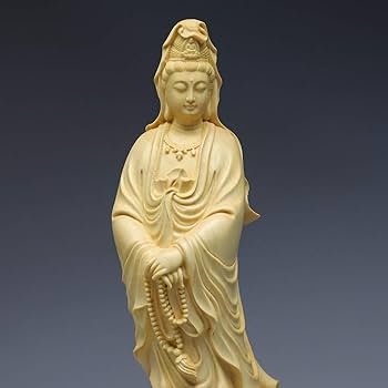 木彫り観音像（約90センチ） 特大 高さ90cm 観音菩薩 木彫仏像 仏教工芸品 彫刻 芸彫閣 通販