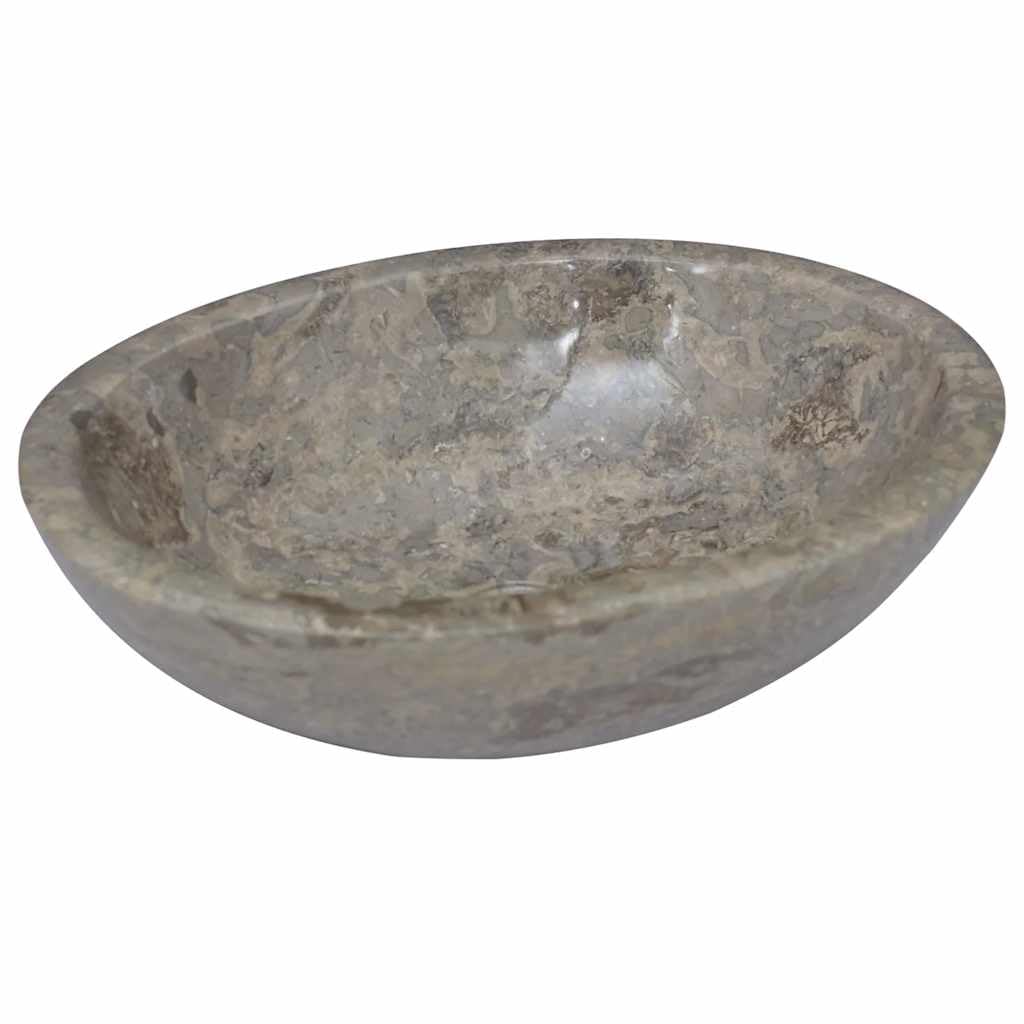 Lavabo grigio marmo, 53 x 40 x 15 cm, lavello da appoggio con foro di scarico, salvaspazio e facile da pulire, per bagno, bagno degli ospiti, ristrutturazione e attrezzature sanitarie