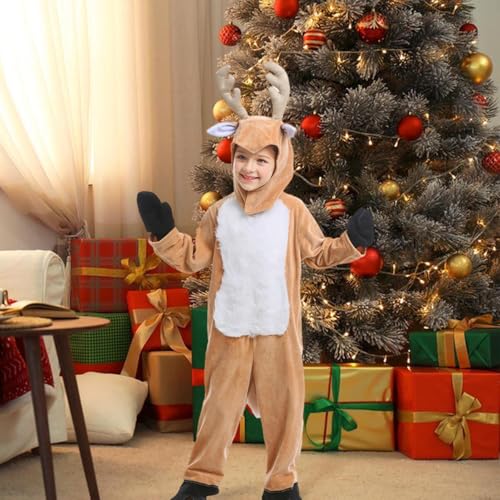 Costume de renne de Noël pour enfants de 3 à 13 ans - 3