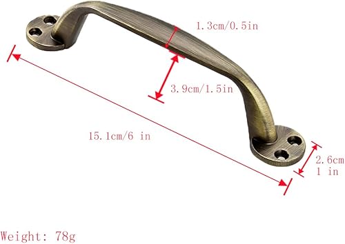 Miniatura 2 de LWZH Juego de 2 tiradores de metal de 6 pulgadas para puerta, resistentes para gabinetes, muebles, armarios, cajones, armarios, puertas de granero,