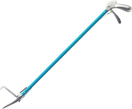Midwest Gloves Reptile Handling Tongs 40" Snake Tongs, Aluminum, Black/Silver, 1 Pair