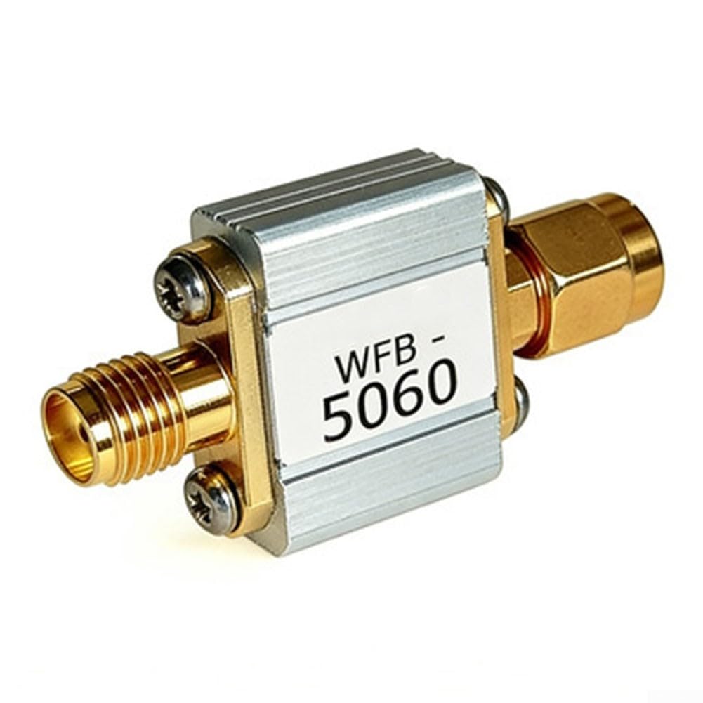 Filtro passa-banda 5.8 GHz 4900-6100 MHz con spina/presa SMA 5 W di potenza per UAV & Wireless Image Transmission, argento
