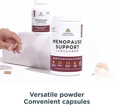 Ancient Nutrition Menopause Support + Hydrolyzed Collagen Peptides Powder