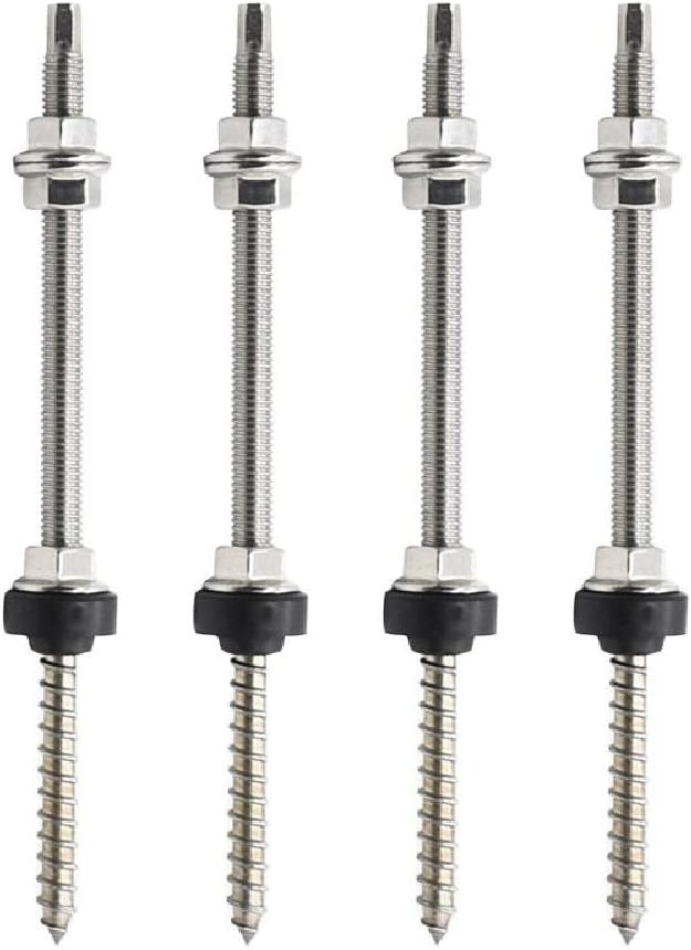 SUS304 Stainless Steel Solar Hanger Bolts for Mounting Solar Panel Height Adjustable Waterproof for Photovoltaic Solar hanger bolts with nuts and washers stainless steel solar panel accessories mount