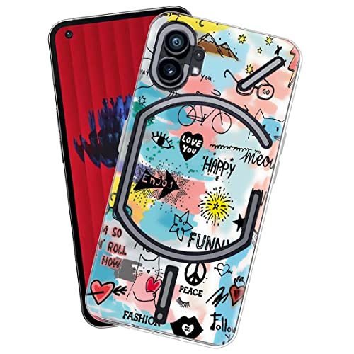 Fashionury Designer Case for Nothing Phone 1 - Printed Back Cover (Silicone, Multicoloured) - D0032