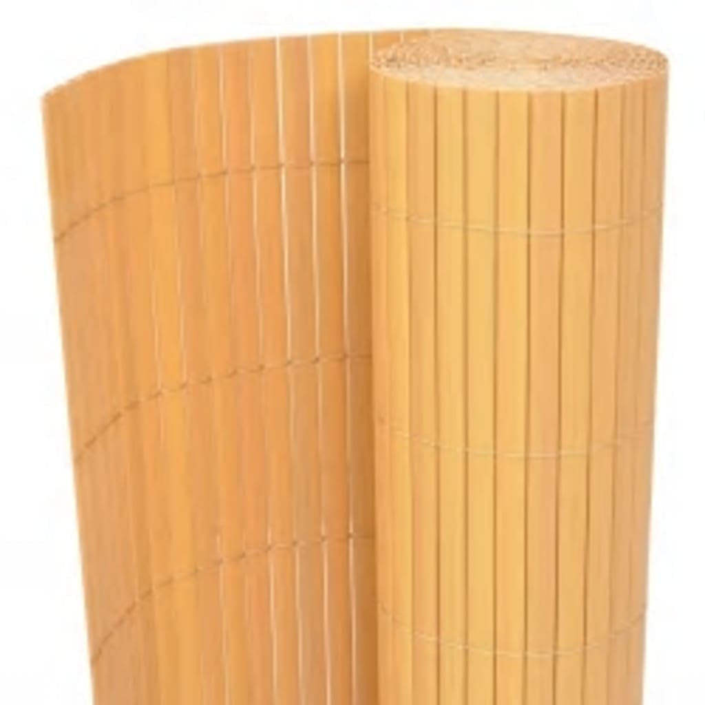 Clôture brise-vue double face jaune 110x500 cm en PVC pour jardin