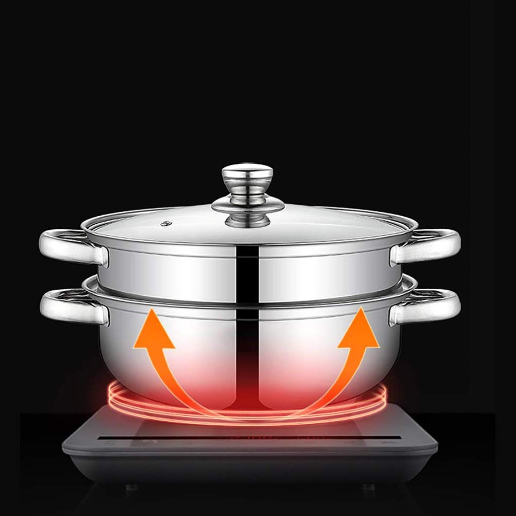 Vaporera de Acero Inoxidable, Olla de Vapor de inducción de Alimentos, vaporera de Utensilios de Cocina Dim Sum for Herramienta de Cocina