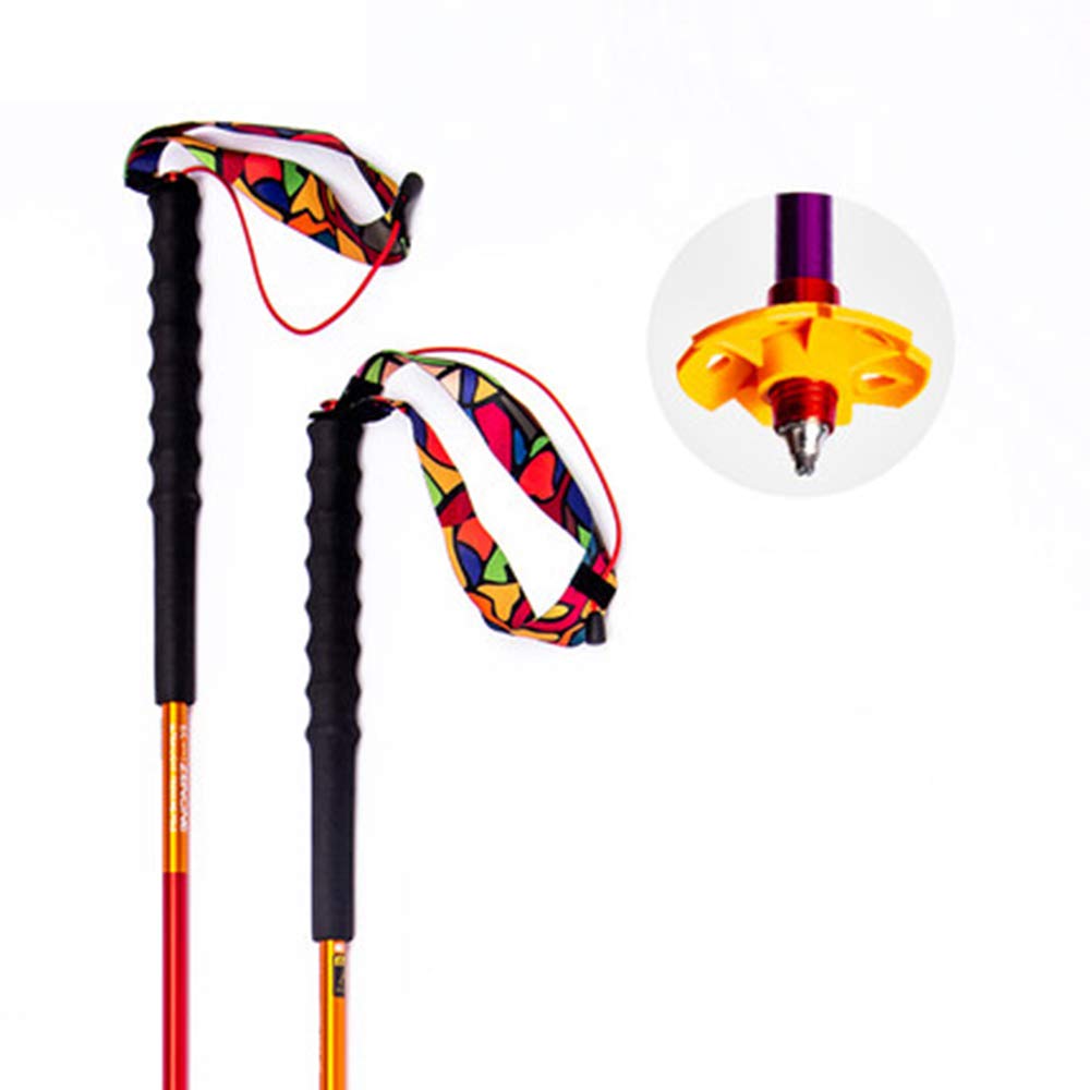 Bastones de trekking, aleación de aluminio plegable ultraligera con antigolpes para senderismo, camping, montañismo y mochileros
