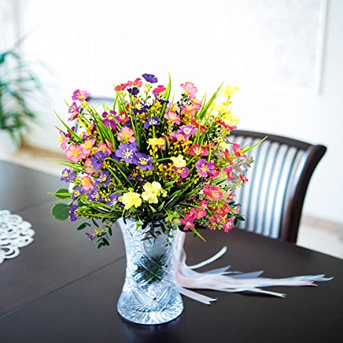 Aotdyarre 10 Bundles Outdoors Artificial Flowers Silk Faux Flower Heads With Fake Plastic Plants For Window Home Indoor Outside Farmhouse Garden Decorations (Multicolor) #TOP5