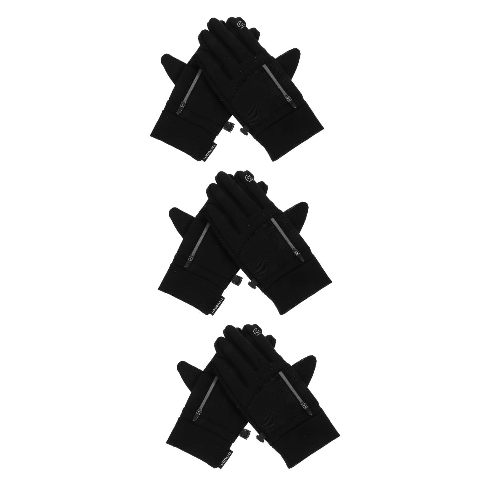 Sosoport Guantes a Prueba De Viento Guantes De Montar Compactos Sin Dedos Hombre De Caza para Hombre De Pesca Flexibles Forro Polar Black