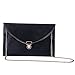 HDE Women's Envelope Clutch Purse Handbag (Black)