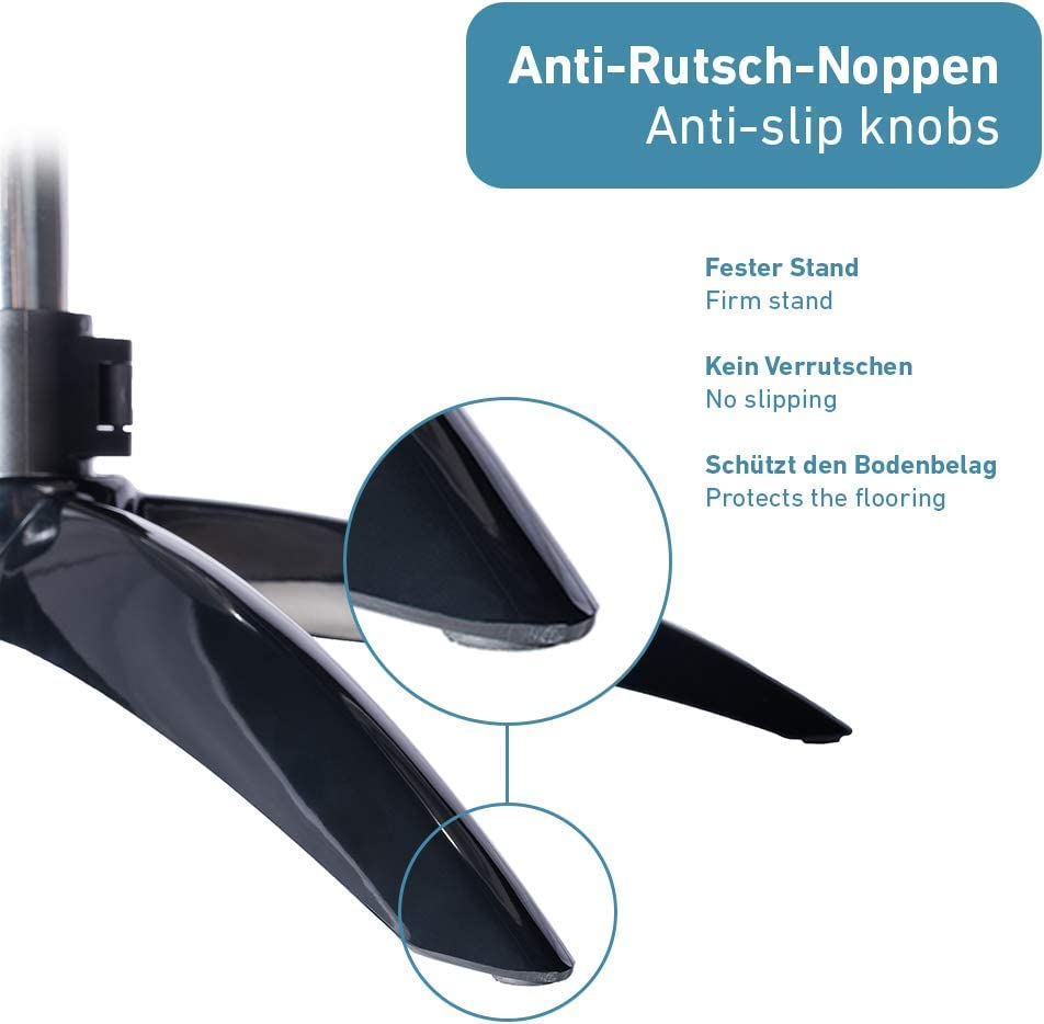 PetTec® Hundenapf erhöht Grosse Hunde [2 x 2,5L, Schwarz] - Futternapf Fressnapf inkl Antischlingeinsatz - Futterstation stufenlos höhenverstellbar - Dog Bowl - Hundebar - Futterbar Hundenäpfe