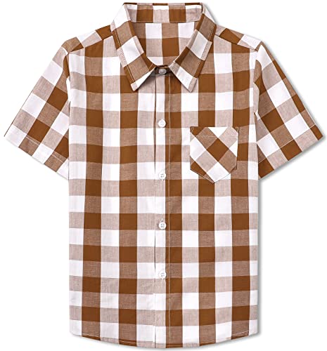 Image of SANGTREE Summer Button Down Shirts Cottn Tops for Men Women Boy Girl