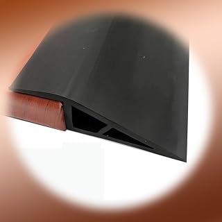 Listón de PVC para Borde de Alfombra, Borde Biselado, Ligero y Liso, para baldosas de umbral, Recortable, Altura del Protector de Borde Inferior a 20 mm (Negro, 10 m/32,8 pies)