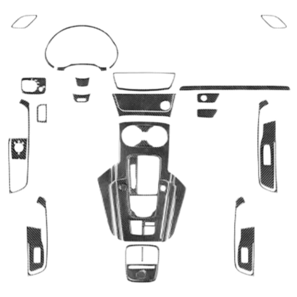 for A3 for S3 for RS3 for 8V 2013-2019 Carbon Fiber Car Window Lift Button Stickers Car Window Switch Cover(Full Set LHD)