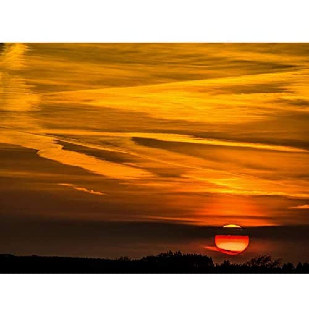 Artery8 Beautiful Sunset Clouds Sun Photo Unframed Wall Art Print Poster Home Decor Premium