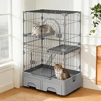 Amazon.co.jp: 猫ケージ キャットケージ 2段 スリム 大型猫用 幅76
