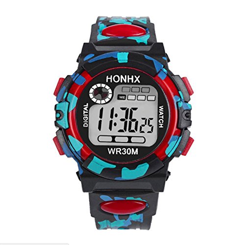 DALADA Elektronische Sportuhr Leuchtende Tarnung Kinder Armbanduhr Outdoor Wasserdicht Digital Uhren Sportuhr mit Wecker/Stoppuhr 12/24 Stunden-Format Cover