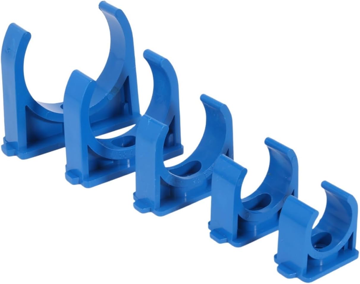 Blue U-Shaped PVC Pipe Clamp PPR PE Support Accessory Irrigation Fish Tank Aquarium(25mm(50 PCS))