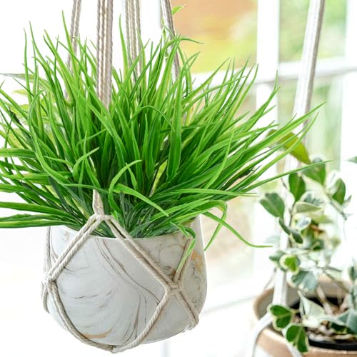 Bacucine 人工低木 フェイクグリーン 小麦草 人工観葉植物 ブッシュ 造花 観葉植物 プラスチック 紫外線耐性 植木鉢 おしゃれ 人工緑化植物 人工屋外植物 ガーランド オフィス 花材 装飾 インテリア [3]