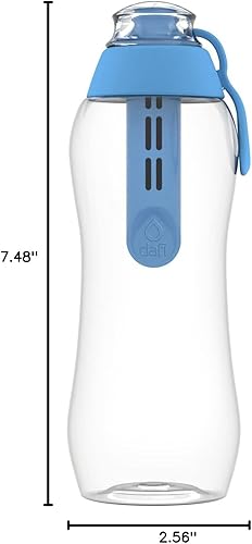 Miniatura 9 de Dafi Botella de agua deportiva con filtro rosa  17 onzas  botella de agua personal reutilizable, reemplazo de filtro de mochilero, purificador de