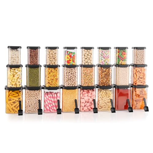 Image of Kitchen Storage Set Of 24 Airtight Containers Set For Kitchen Storage And Containers Box For Pantry Organization And Container For Kitchen Accessories Items & Storage Set of 24-(350ml+650ml+950ml)