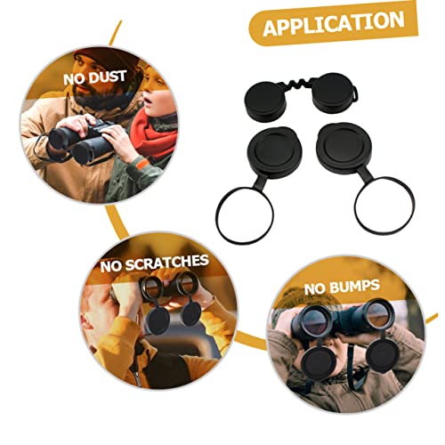 Tapas para binoculares y cubiertas protectoras de objetivos de goma 3 juegos 6