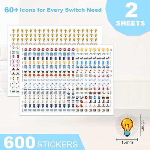 Image of GLUN 600 Switch Board Stickers (60+ Designs), Luxury Vinyl Decorative Switch Stickers for Home, Self-Adhesive Switch Covers for Lights, Fans & Switchboards, Waterproof & Removable
