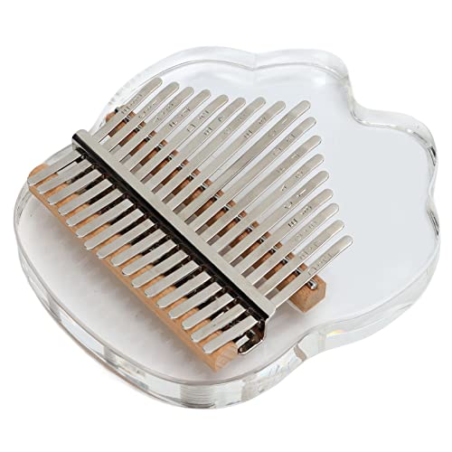 Transparentes Daumenklavier, süß aussehendes ergonomisches Acryl-Edelstahl-Kalimba mit 17 Tasten für Schüler für Kinder Cover