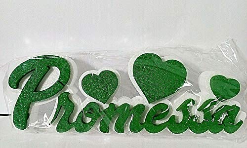 Polian PROMESSA SPOSI Cuoricini Scritta POLISTIROLO 35x13x4 cm Party Festa