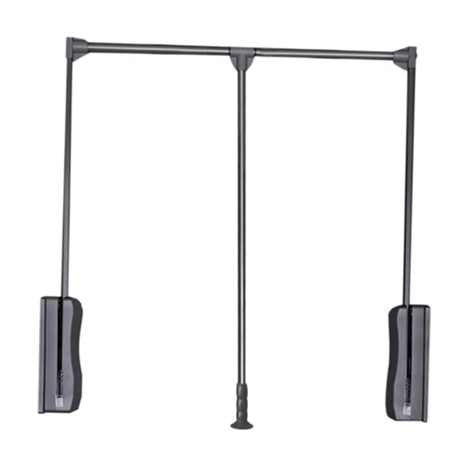 AYCDL Pull Down Closet Rod,Wardrobe Bedroom Lift Rail Clothes Hanger,Adjustable Clothes Hanger Weight Capacity 15KG,for Wardrobe Closet Cloakroom Cupboard,Black