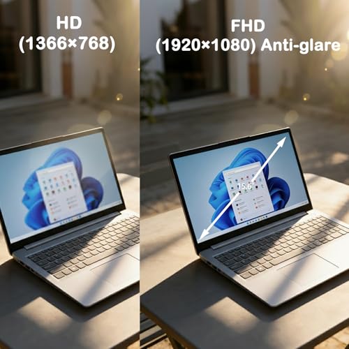 Image of Lenovo Ideapad 1 Laptop Computer-15.6 inch FHD Display Laptop for Home & Daily Task, Intel N6000 Processor, 12GB DDR4, 128GB eMMC+512 GB SSD, Wi-Fi 6, 1MP HD Camera, Windows 11 Home, SD Card Reader