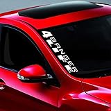 Noizy Graphics 20' 4 Banger #2 Side Windshield Banner Car Sticker Truck Vinyl Decal 4 Cylinder JDM KDM VW Import Racing Color: White