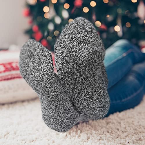 Men's Thermal Socks Mens Warm Wool Socks 2 Pairs Thick Wool Socks Mens Winter Socks Soft Classic Warm Socks Calf Hiking Socks for Men UK 6-11,EU 42-46