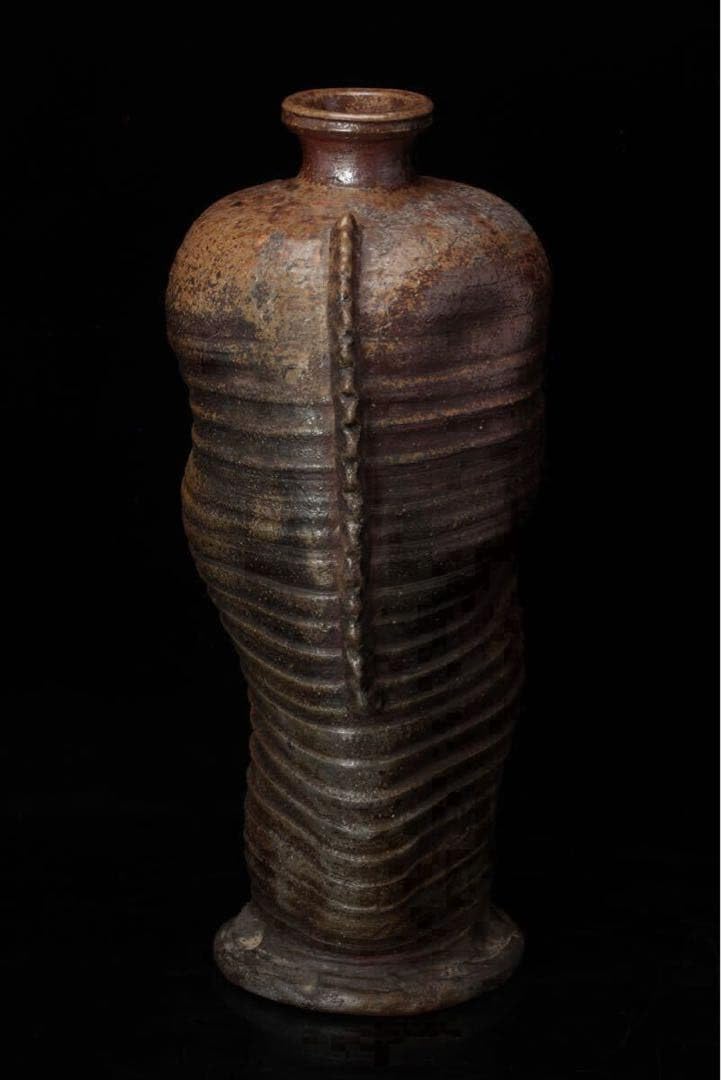 桂又三郎 江戸中期 古備前 船虫徳利 酒器 備前焼 識箱 鑑定箱付 壺 花