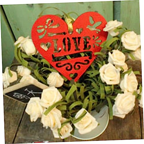 Corazón de madera de 12 piezas ABOOFAN para manualidades y scrapbooking 4