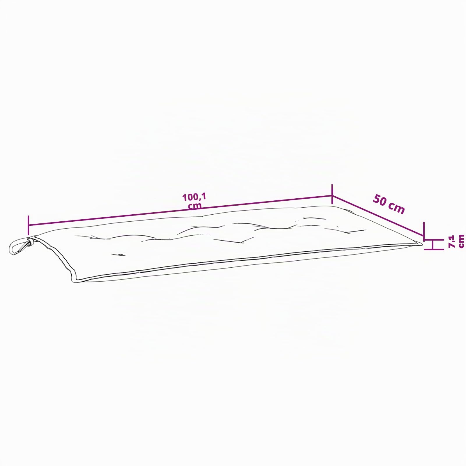 vidaXL Cuscini per Panca da Giardino 2 pz Rosa 100x50x7 cm in Tessuto