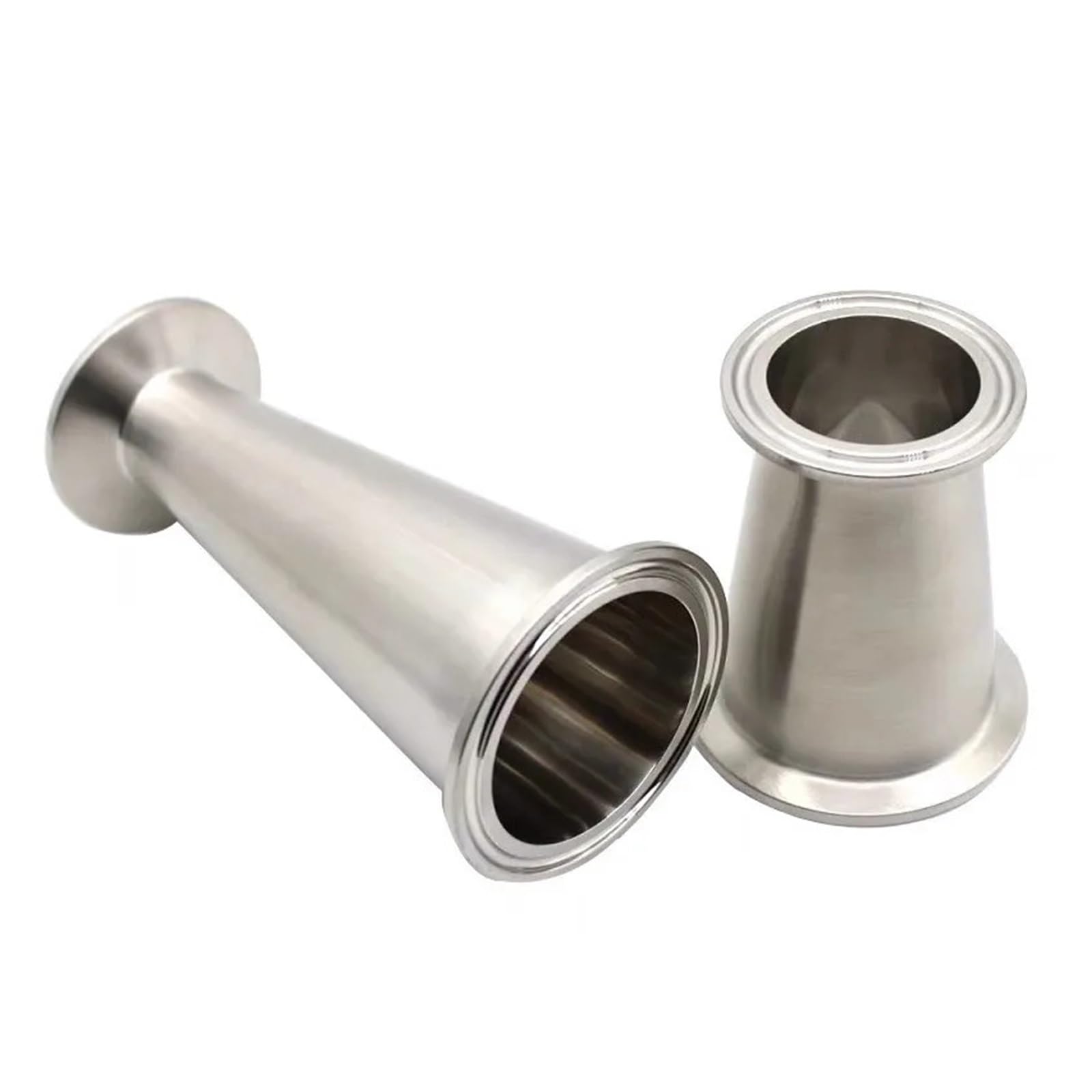 Reductor de cobre de triple abrazadera Reductor de triple abrazadera, estándar 3A, 102 mm (4") de diámetro exterior (OD) 119 x 51 mm (2") de diámetro exterior (OD) 64, accesorio for tuberías sanitaria