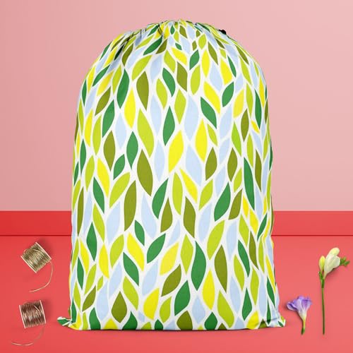 Image of ArtzFolio Leaf Art D6 | Reusable Sack Bag | Bag for Gym, Storage, Vegetable & Travel