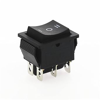 Replacement Parts 1PCS KCD4 Rocker Switch Power Switch ON-Off-ON 3 Position 6 Pins The Arrow is Reset 16A 250VAC/ 20A 125VAC Color One Size