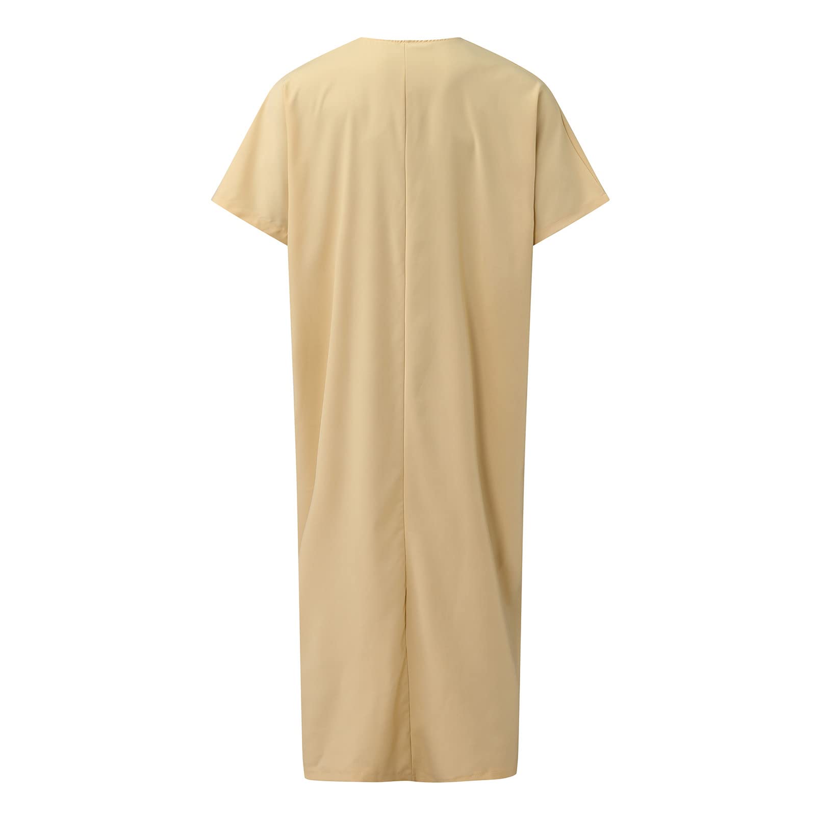 Ubrania muzułmańskie Camisas De Vestir Hombres Bawełniane koszule do spania dla mężczyzn Koszulki baseballowe Krótki T-shirt