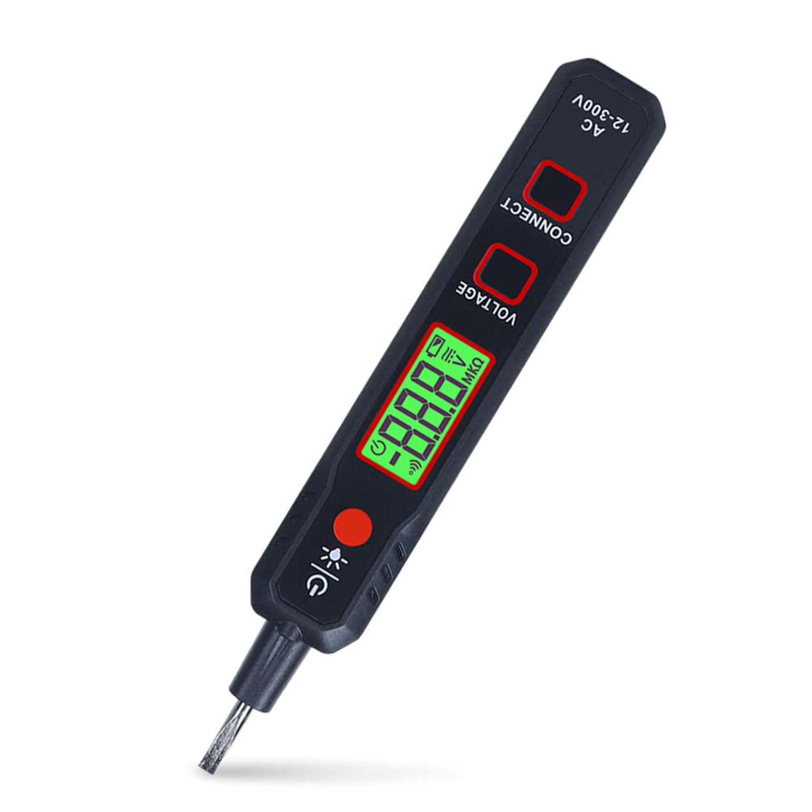 Meichoon Non Contact Voltage Tester Pen-Type AC Voltage Detector with Sound and Light Dual Cues Outlet Voltage Sniffer AC 12V~300V Smart Voltage Checker for Home PE54