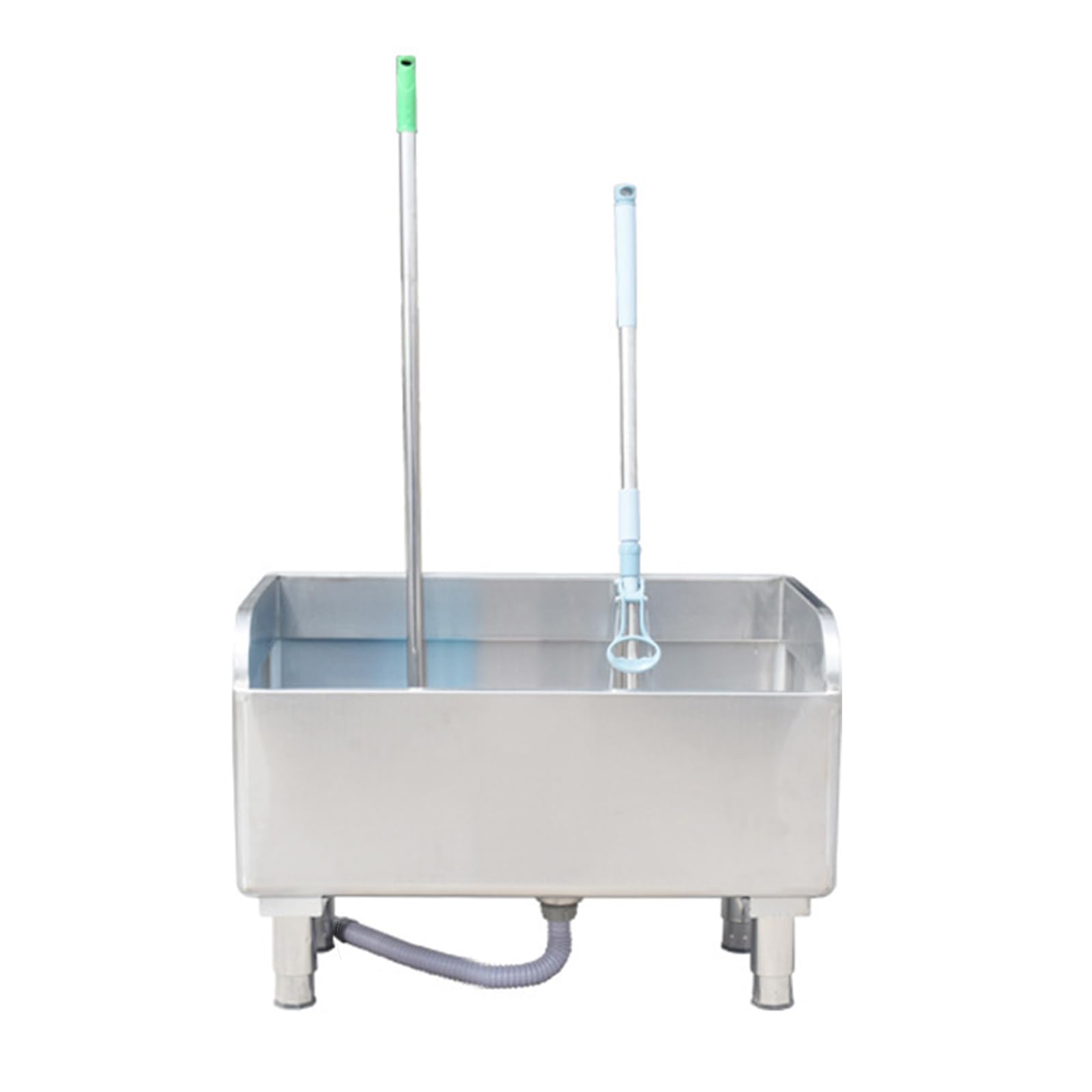 ASerZenith Mop Sink,Stainless Steel Mop Service Basin,Mop Service Basin,Commercial Floor Mop Sink With Deep Basin,Indoor Outdoor Floor-Standing Sink,Clog-Free Draining,80Cm/31.5In