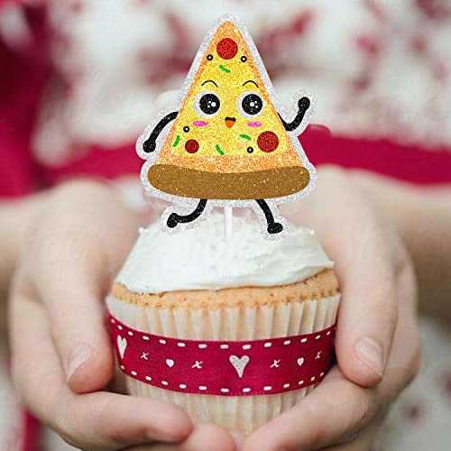 18 Pcs Sliced Pizza Theme Cupcake Toppers - Ideal For Pizza Night Parties, Pizza Theme Birthday Parties For Boys And Girls, And Baby Shower Party Decorations  #TOP5