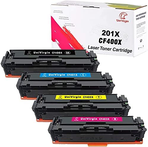 AQINK 201X CF400X Toner Cartridges Compatible with HP 201X CF400X CF401X CF402X CF403X Toner for HP Laserjet pro MFP M277dw 277 M252dw M252n M277n M274n Printer 4-Pack BCMY