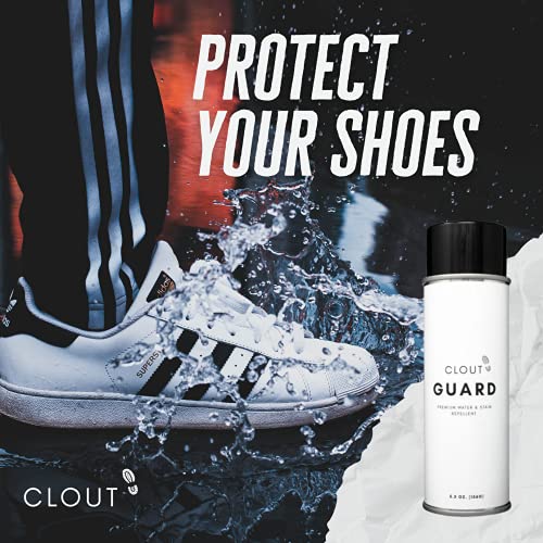 Clout Guard - Premium Water & Stain Repellent - Waterproof And Protect Suede, Leather, Nubuck, Fabric, Nylon, Polyester & More - Sneakerhead Protector For All Sneakers, Shoes, Boots, & Accessories #TOP6